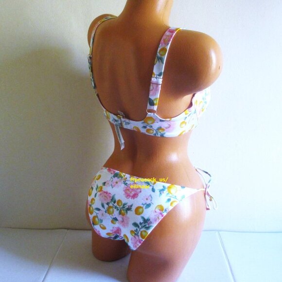 36DD/L Victoria Secret Swim Push Up w/o pad Top Bikini Set Side Tie Cheeky botto - Picture 8 of 11